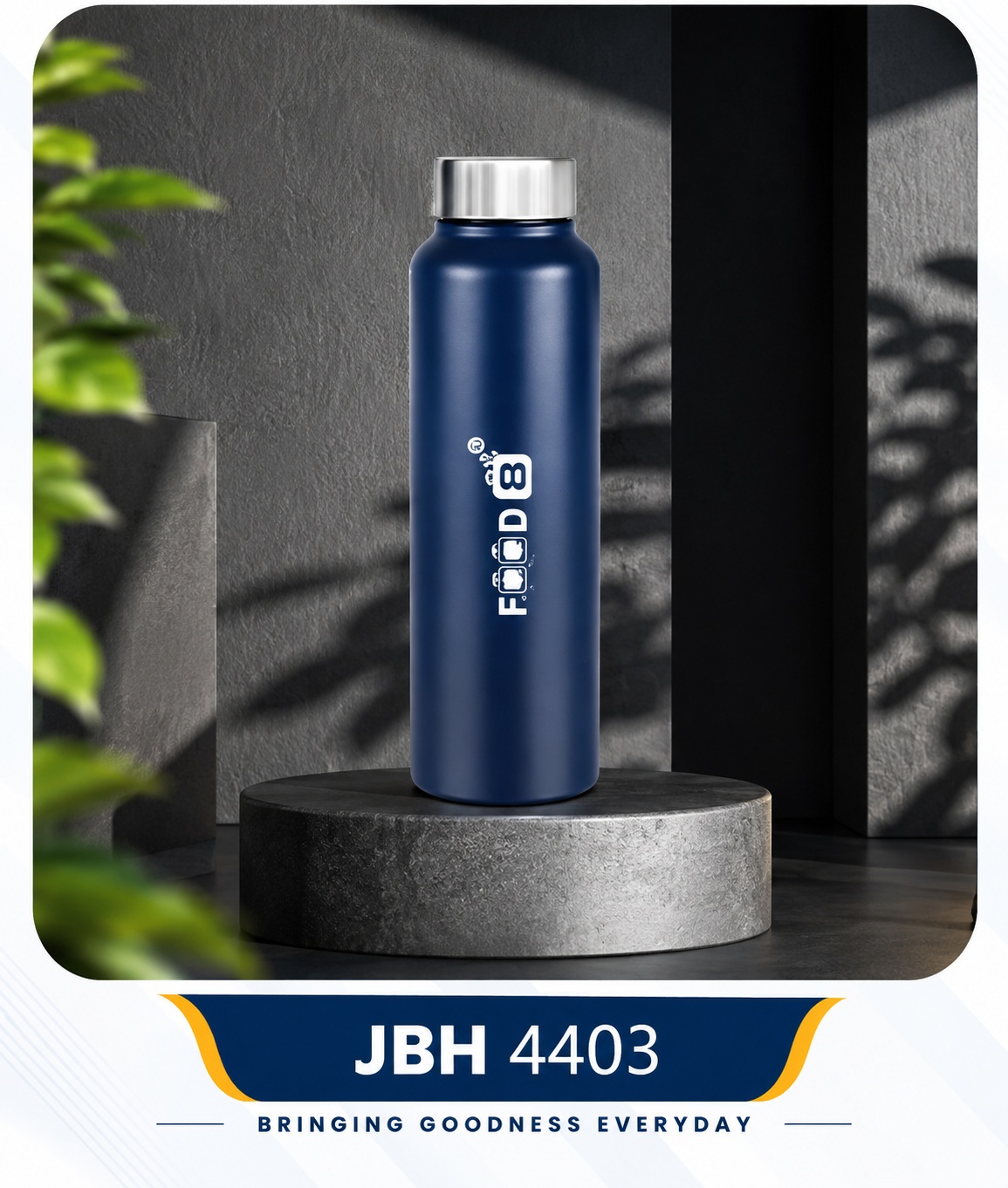 Navy Blue Stainless Steel Bottle