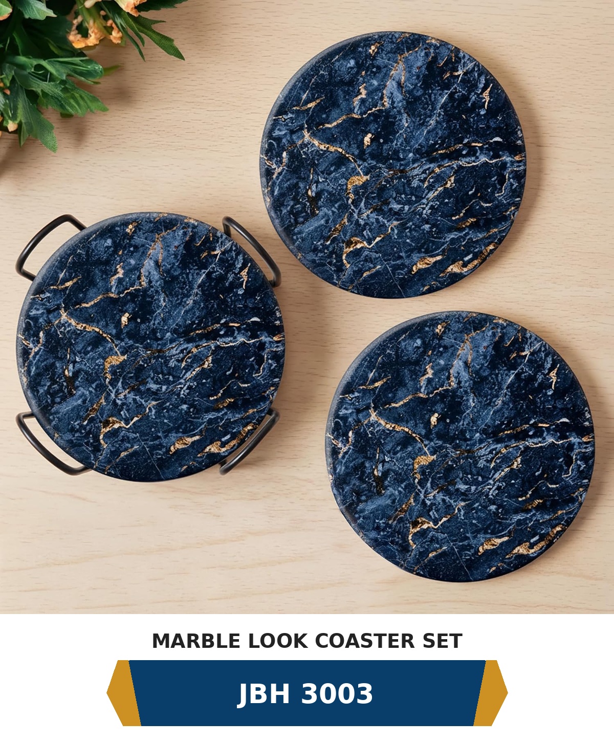 JBH 3003 – Marble Look Coaster Set