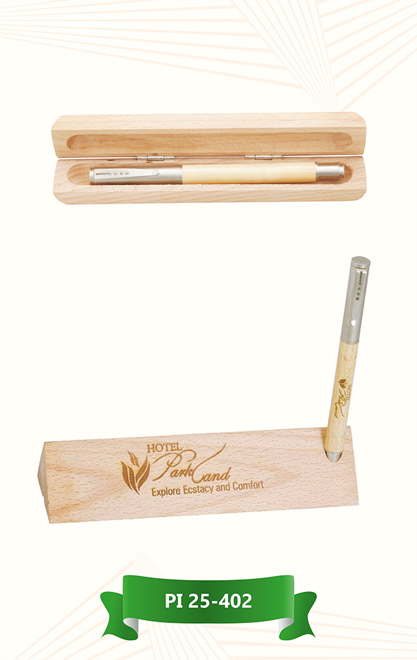 Premium Wooden Pen with Stand & Case