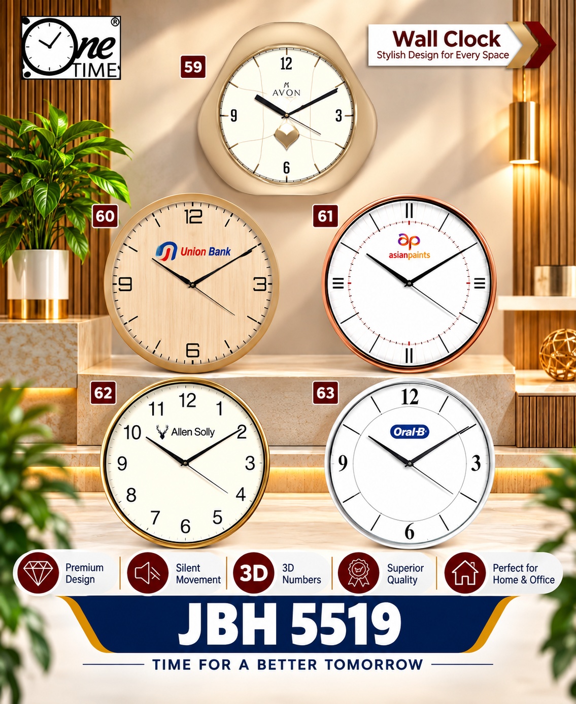 JBH 5519 – Stylish Designer Wall Clocks