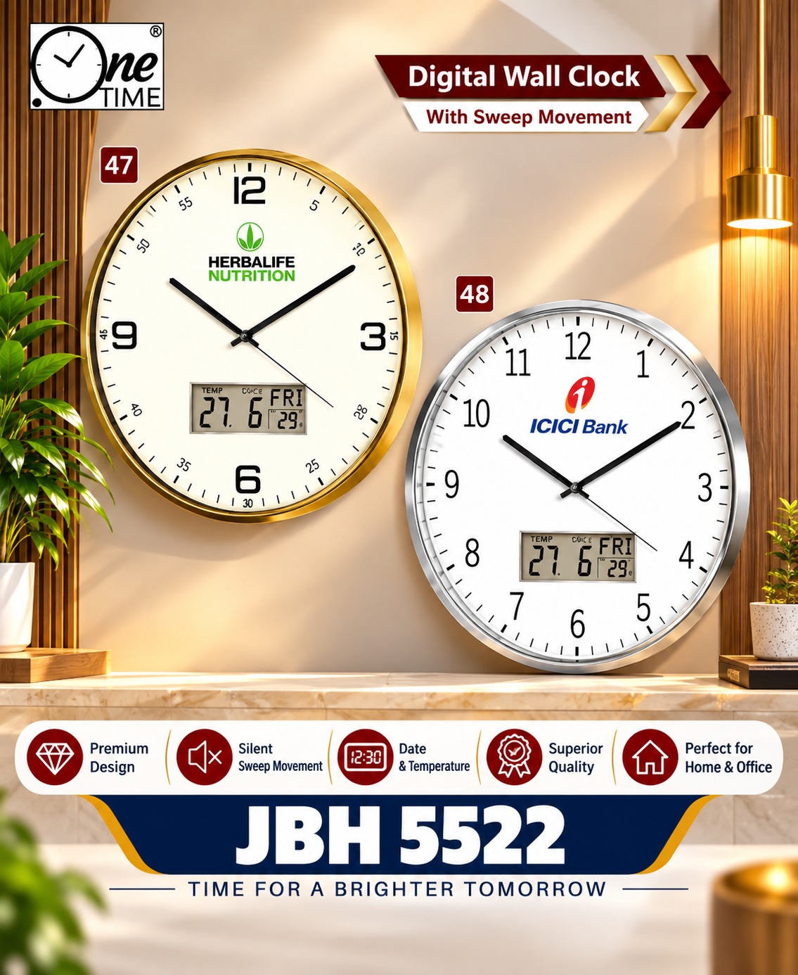 JBH 5522 – Digital Wall Clocks