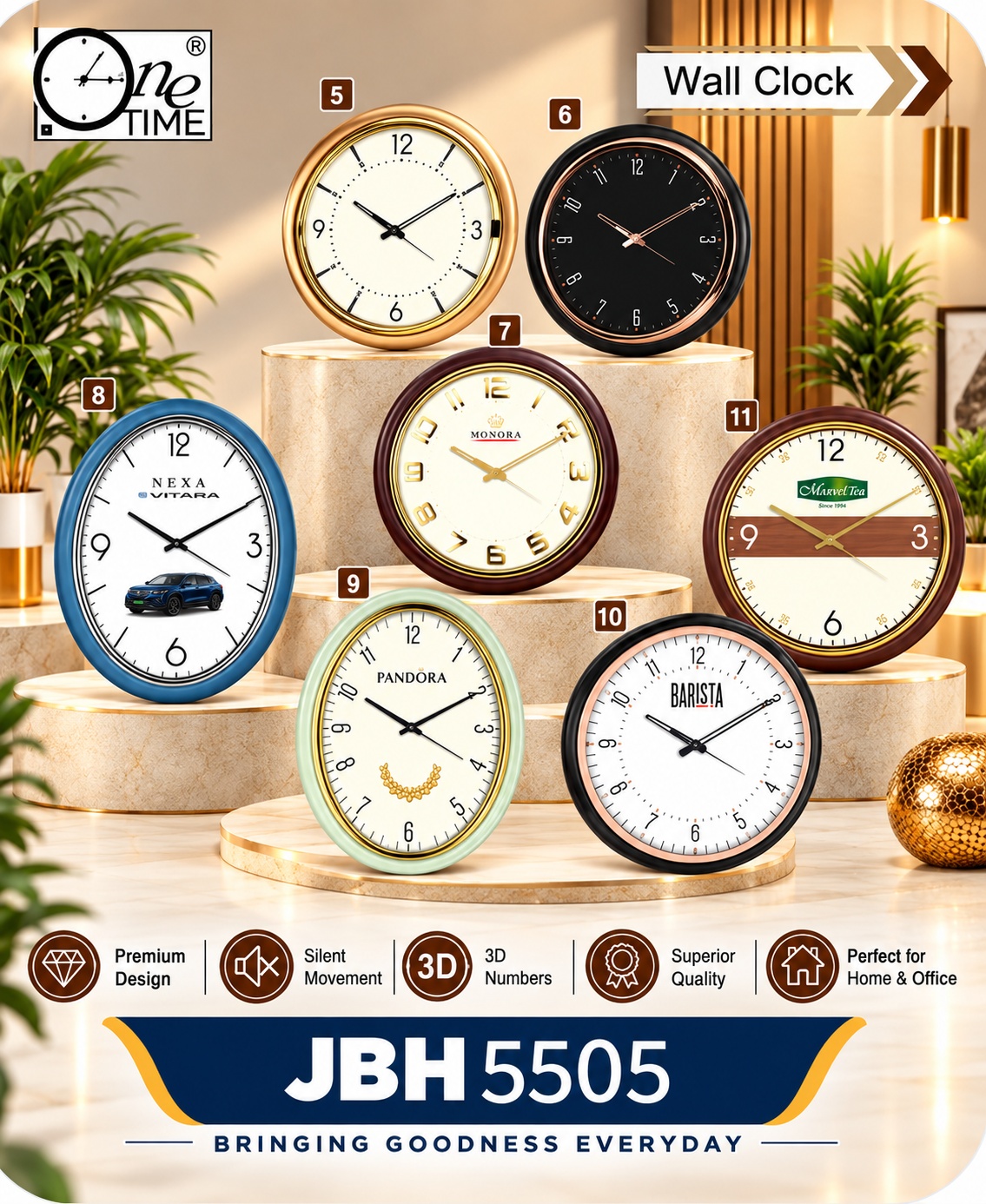 JBH Premium Wall Clock Collection
