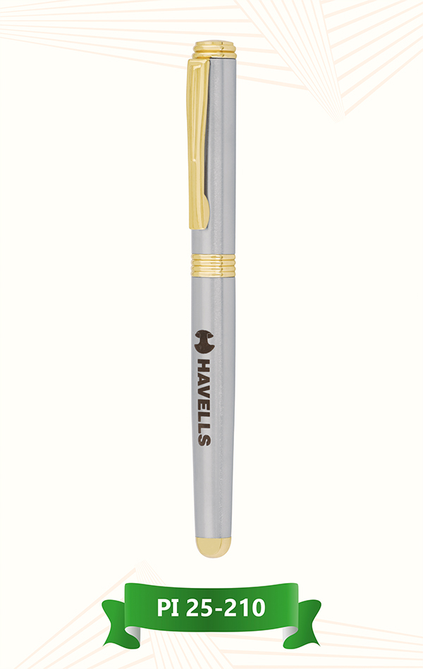 Premium Metal Roller Pen with Gold Trim