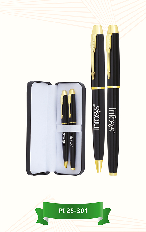 Executive Black Metal Pen Gift Set