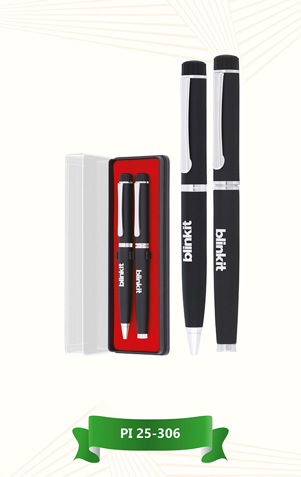 Executive Black Metal Pen Gift Set