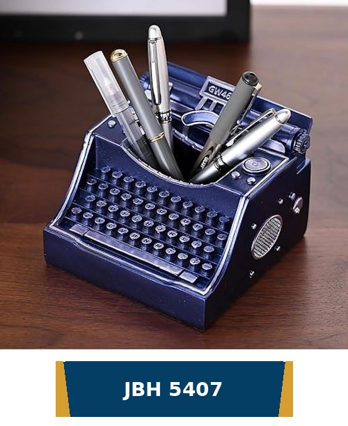 Blue Typewriter Pen Holder