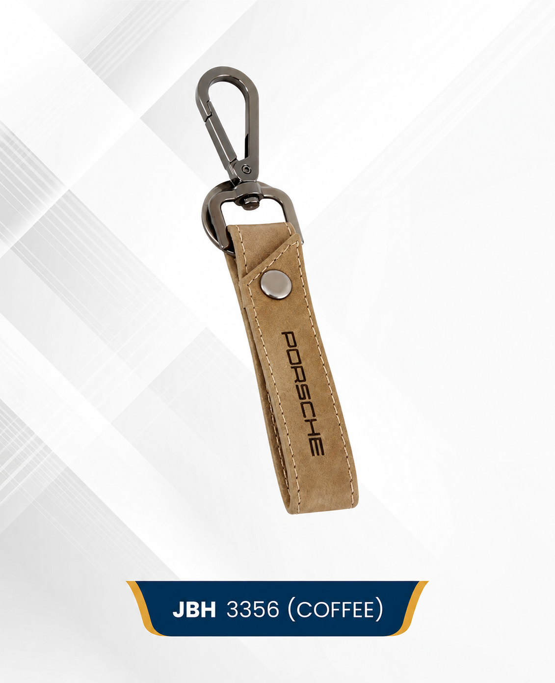 JBH 3356 Coffee Leather Keychain